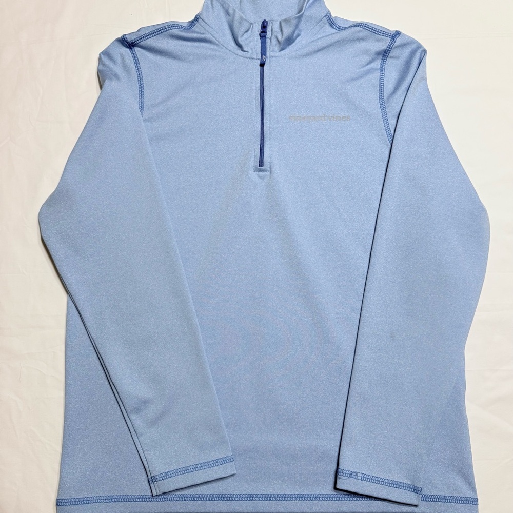 Vineyard Vines Kids Quarter Zip – Baby Blue – Size M (12–14)